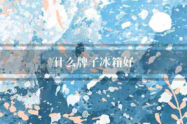 什么牌子冰箱好(冰箱品牌海信)