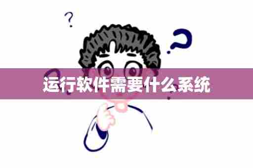运行软件需要什么系统