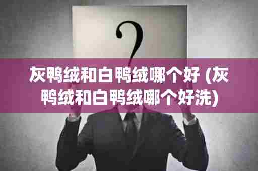灰鸭绒和白鸭绒哪个好 (灰鸭绒和白鸭绒哪个好洗)