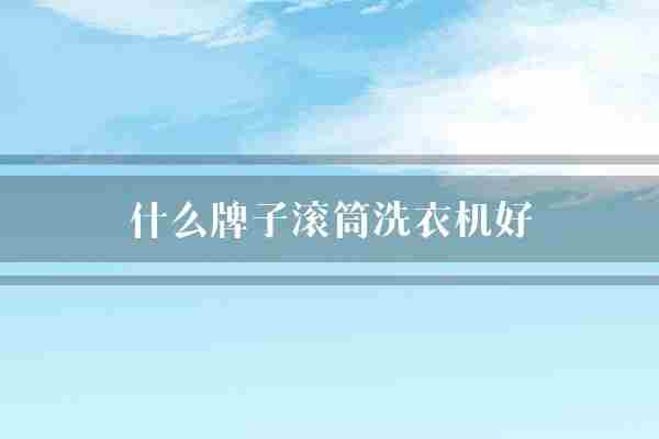 什么牌子滚筒洗衣机好(衣物滚筒洗衣机凯撒)