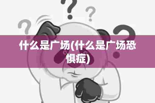 什么是广场(什么是广场恐惧症)