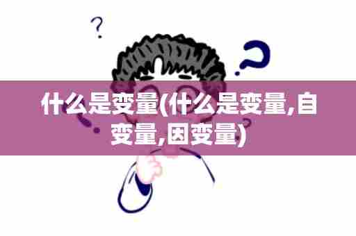 什么是变量(什么是变量,自变量,因变量)