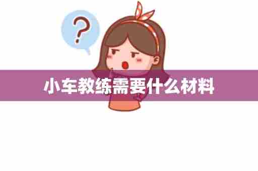 小车教练需要什么材料