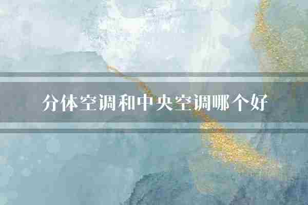 分体空调和中央空调哪个好(中央空调空调室内)