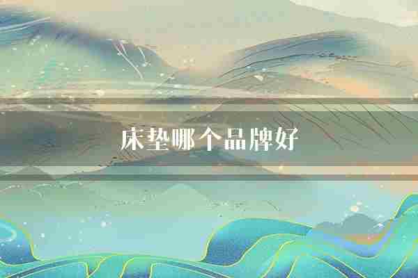 床垫哪个品牌好(床垫品牌睡眠)