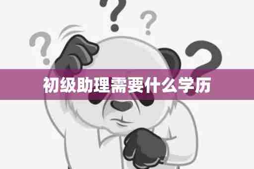 初级助理需要什么学历