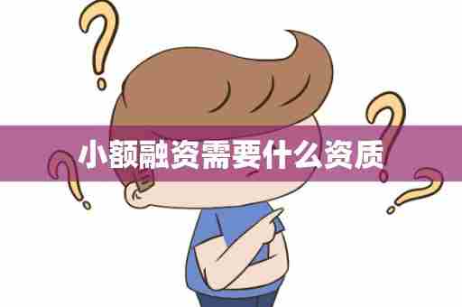 小额融资需要什么资质