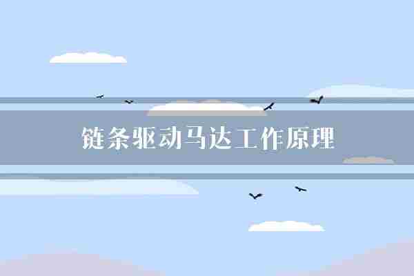 链条驱动马达工作原理(链条链轮马达)