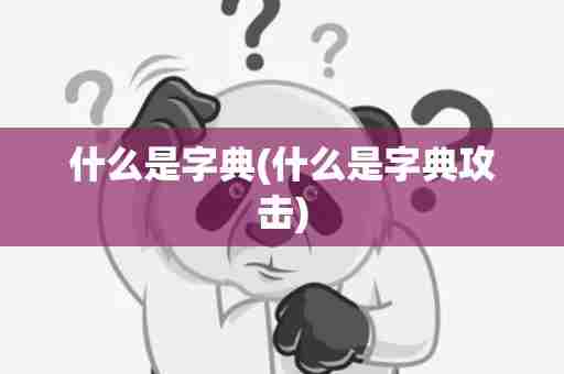 什么是字典(什么是字典攻击)