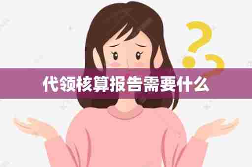 代领核算报告需要什么