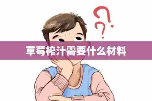 草莓榨汁需要什么材料