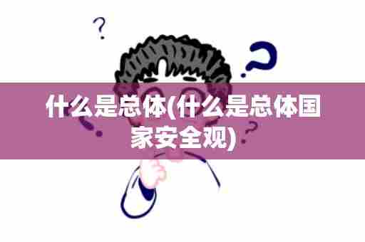 什么是总体(什么是总体国家安全观)