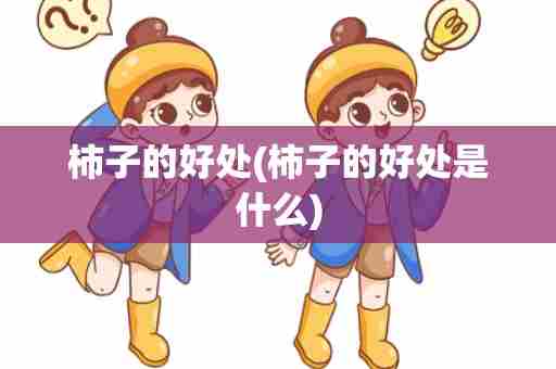 柿子的好处(柿子的好处是什么)