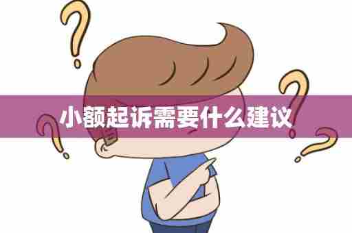 小额起诉需要什么建议