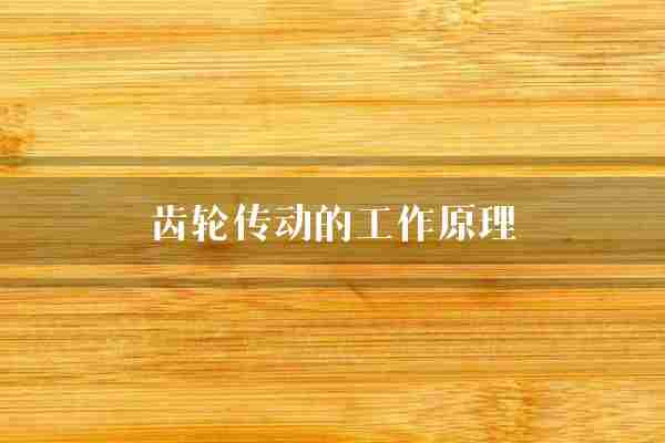 齿轮传动的工作原理(齿轮转矩齿形)