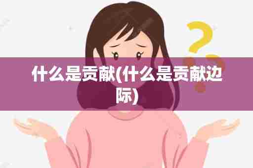 什么是贡献(什么是贡献边际)