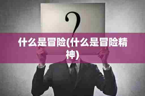 什么是冒险(什么是冒险精神)