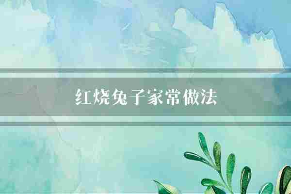 红烧兔子家常做法(兔肉红烧翻炒)