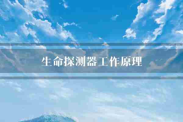 生命探测器工作原理(探测器生命迹象)