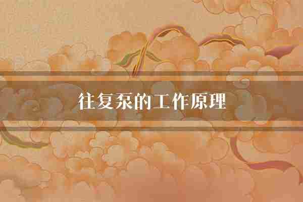 往复泵的工作原理(往复泵活塞缸体)