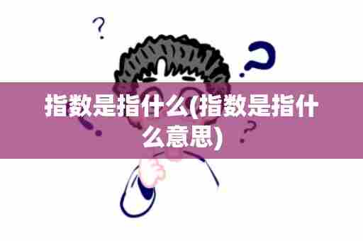 指数是指什么(指数是指什么意思)
