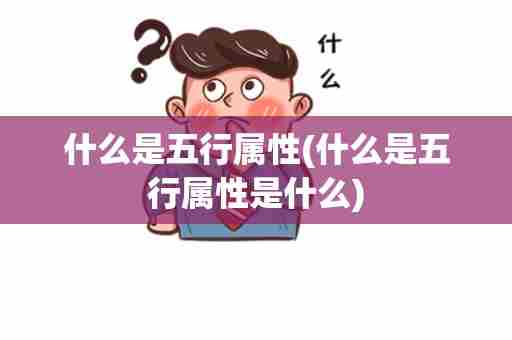 什么是五行属性(什么是五行属性是什么)