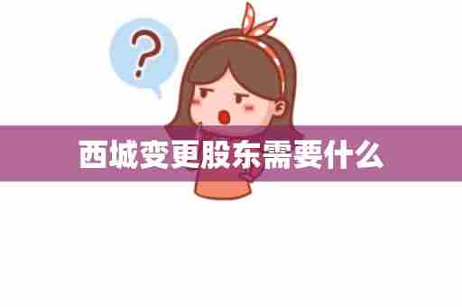 西城变更股东需要什么