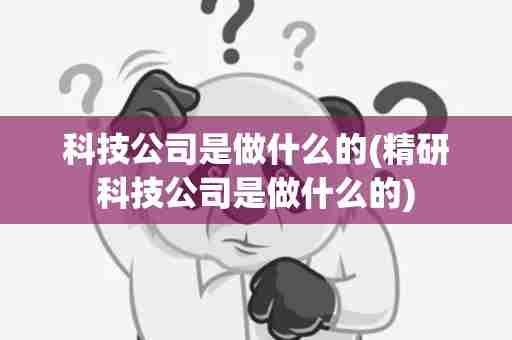 科技公司是做什么的(精研科技公司是做什么的)