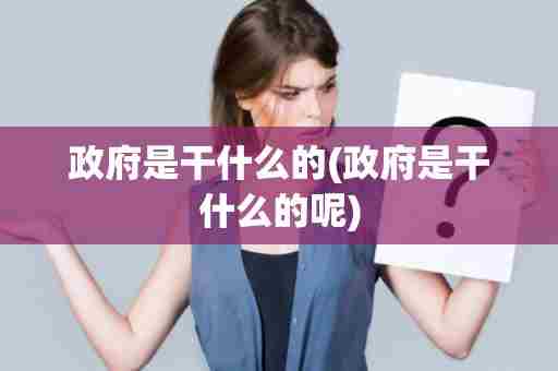 政府是干什么的(政府是干什么的呢)