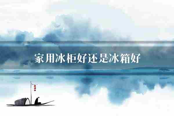 家用冰柜好还是冰箱好(冰柜冰箱你的)