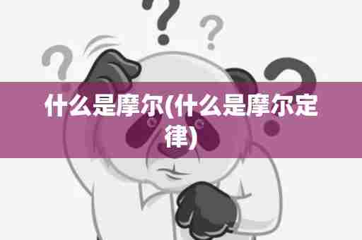 什么是摩尔(什么是摩尔定律)