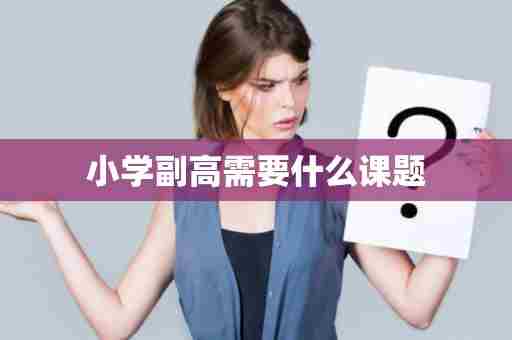 小学副高需要什么课题