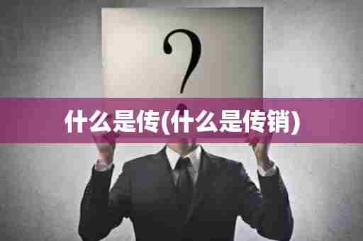 什么是传(什么是传销)