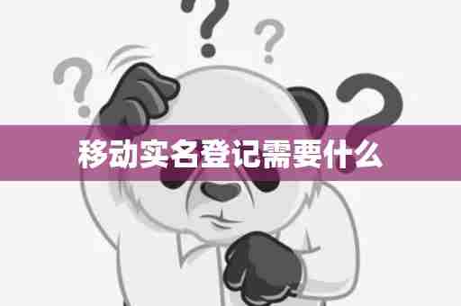 移动实名登记需要什么