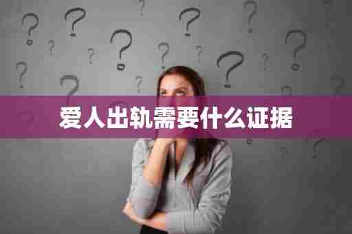 爱人出轨需要什么证据
