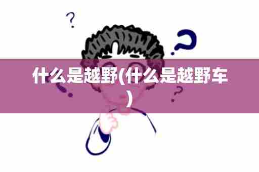 什么是越野(什么是越野车)