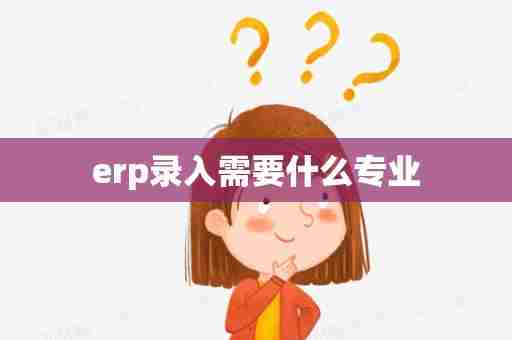 erp录入需要什么专业