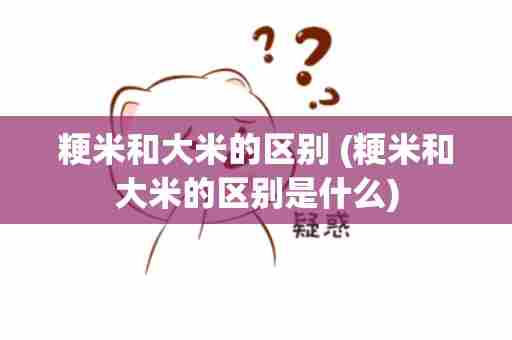粳米和大米的区别 (粳米和大米的区别是什么)