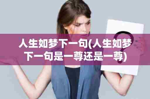 人生如梦下一句(人生如梦下一句是一尊还是一尊)