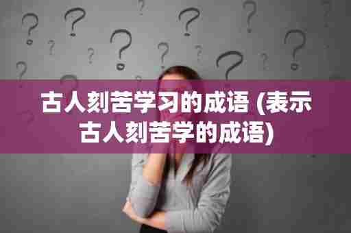 古人刻苦学习的成语 (表示古人刻苦学的成语)