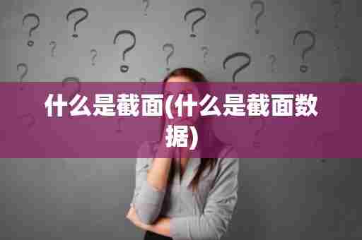 什么是截面(什么是截面数据)