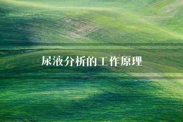 尿液分析的工作原理(尿液样本定量分析)