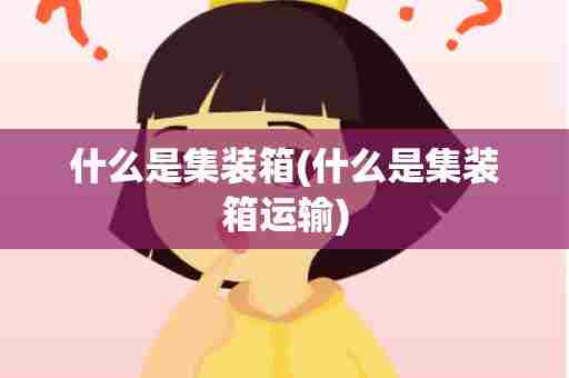 什么是集装箱(什么是集装箱运输)