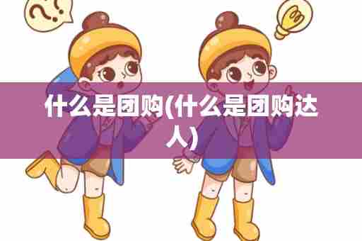什么是团购(什么是团购达人)