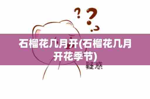 石榴花几月开(石榴花几月开花季节)
