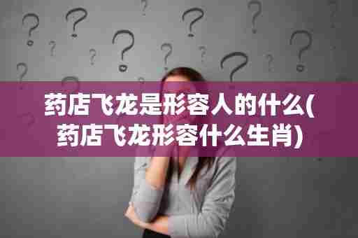 药店飞龙是形容人的什么(药店飞龙形容什么生肖)