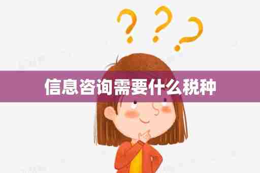 信息咨询需要什么税种