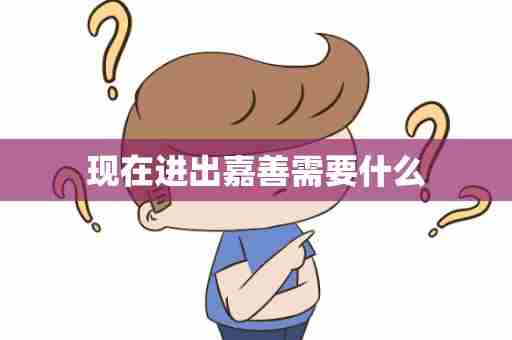 现在进出嘉善需要什么