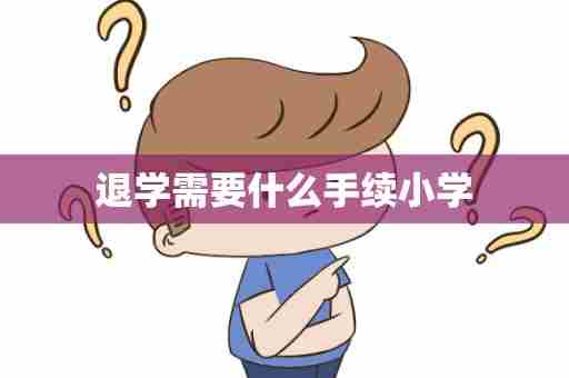 退学需要什么手续小学