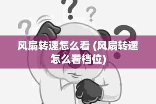 风扇转速怎么看 (风扇转速怎么看档位)